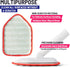 Replacement Microfiber Pad Head Scrubber Refill for Extendable Tub Tile Shower Scrubber, Non-Scratch (2X Red)