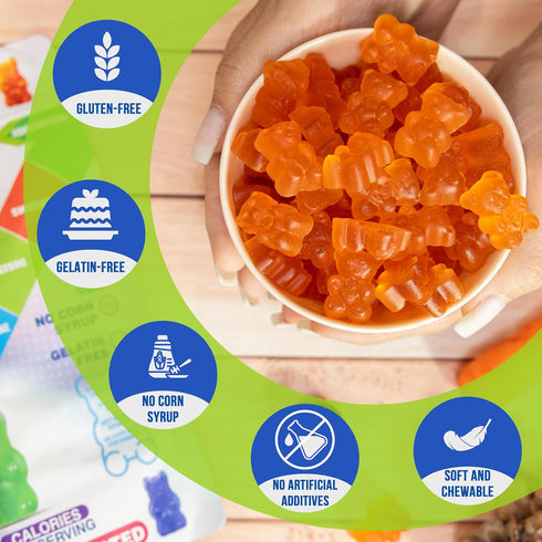 Vemax Gummies Immune Gummy Ashwagandha and Lions Mane Mushroom for Adults - Organic - Reishi, Maitake, Chaga