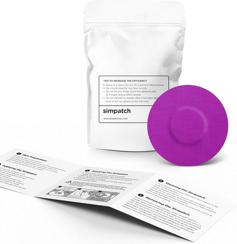 SIMPATCH Universal Adhesive Patch, No Hole, 25-Pack, Purple