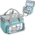 LUXJA Double-Layer Medicine Bag with Transparent Compartment, Pill Bottle Organizer with Detachable
