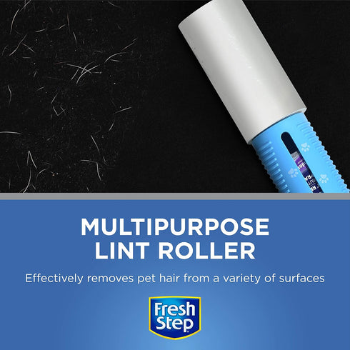 Fresh Step Roll N' Refresh Lint Roller with Air/Fabric Freshener Spray, 75 Sheets, Pet Hair Tool