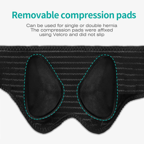Lefeke Hernia Belts for Men Inguinal - Hernia Support Brace for Groin Pain Relief, Hernia Truss for Bilateral Hernia,