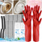14Pcs Pumice Stone Toilet Bowl Cleaning Brush Set with Long Gloves for Hard Water Ring and Stain Cleaning