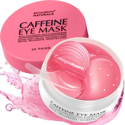 Under Eye Patches for Dark Circles: Caffeine Gel Masks for Puffiness, Wrinkles - Instant Brightening Treatment Pads, 30