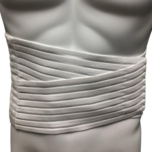 OTC Lumbosacral Support, 7-inch Lower Back, Lightweight Compression, Elastic, White, Small