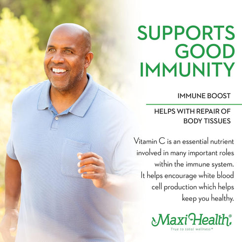 Vitamin C Gummies with Zinc - Maxi-Health, 60 Fruit Shaped Gummies for Immune Support