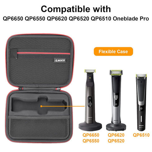 RLSOCO Hard Case Compatible with Philips Hybrid Electric Trimmer QP6530/70, QP6550/70 (Case Only)