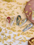 TOROKOM 120 PCS 3D Gold Rose Nail Art Charms - Romantic Flowers Nails Decorations Alloy Nail Charms for Girls Women DIY