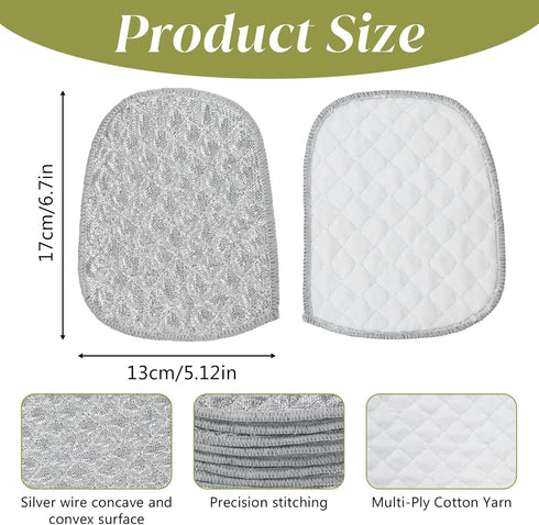 Thinp 8 Pcs Multipurpose Wire Dishwashing Rags for Wet and Dry, Double Side Non Scratch Wire Dishcloth Reusable Metal