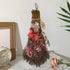 Handmade Cinnamon Broom 7.5" Witches Broom for Altar, Scented Herbal Protection Mini Broom, Fall Halloween Decor (Red)