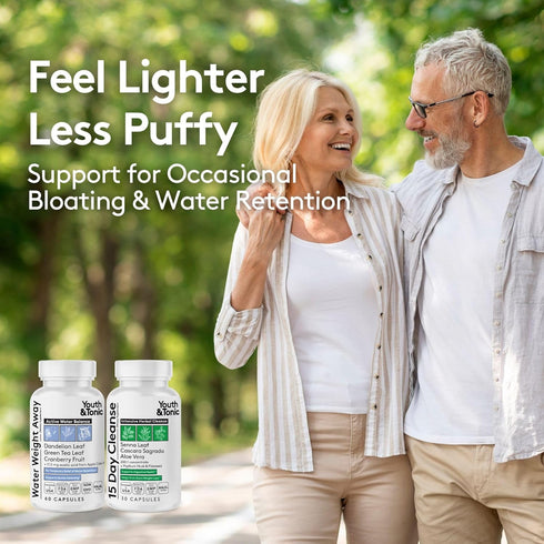 Reset 15 90 Youth & Tonic Water & Waste Water Weight Away & Day Cleanse Pills for Digestive Cleanse, Fluid Retention