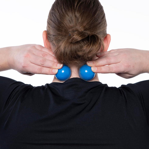 Set (2 OPTP Mini Balls - Vinyl Air-Filled Self-Massage Ball Piece) for Hand and Foot Therapy- Small Therapy Balls