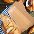 WEKAMOS 50pcs Packaging Kraft Paper Bakery Bread Bags with Window, Medium Size Bread Storage Pouches for Toast