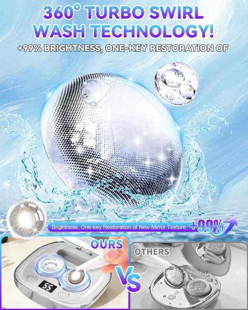 VCNFPRO 2025 Cleaner50KHz MotorTop1 99% Upgraded Ultrasonic Contact Lens Germany Super Intelligent Chip-Smart Modes