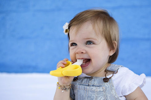 Toddler Toothbrush - The Original Baby Banana Brush Made in USA