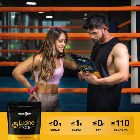 PROTE & CO Lupin-Based Vegan Protein Powder, Banana Flavor, 1.41 Lb.