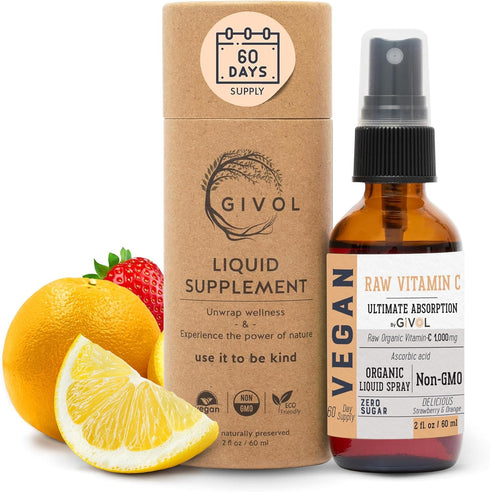 Vitamin C Extra Strength Spray, Daily Absorption Liquid Extract with Lemon, Orange, Strawberry, 2oz (60ml)