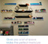 YMVV 15" Nail Polish Rack, Wall Mounted Shelf, 6 Pack Clear Acrylic Organizer for Nail Supplies