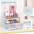 Vtopmart 3 Tier Clear Makeup Organizer with Drawer, Cosmetic Storage for Dresser Countertop & Bathroom Vanity