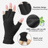 MIG4U 3 Pairs Fingerless Moisturizing Gloves, Half Finger Touchscreen Beauty Glove for Eczema, SPA, Dry Hands, Skin Treatment, Summer Sun UV Protection (S/M, black-3pairs)