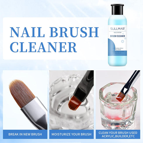 Nail Brush Cleaner for Acrylic Nail Art, Quickly Cleans Nail Brush Liner, Salon Use at Home, 75Ml/2.5FL.OZ