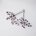 Kercisbeauty Purple Beaded Hair Pins - Pack of 3 Bridal Accessories for Wedding, Prom, Evening Party, Violet Hair Piece