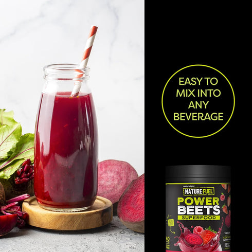 Nature Fuel Power Beets Powder - Delicious Mixed Berry Superfood Supplement, Supports Circulation, 60 Servings