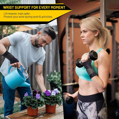 invera 1, Adjustable Wrist Support Brace, Compression Sleeve, Unisex Wrist Protection Sleeve with Straps for Sprain