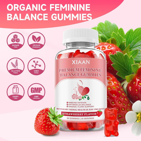 Gummies Gummies 60 Gummies Feminine Balance for Women, Premium Feminine Balance Support PH Balance & Vaginal Health