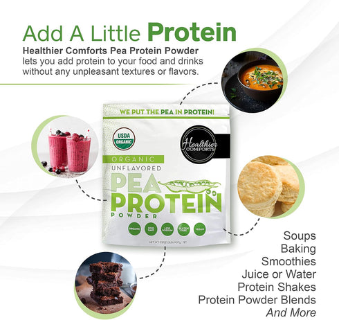 Pea Vegan Protein Powder, 100% Plant Based, Kosher, Gluten Free, Unflavored, 32oz