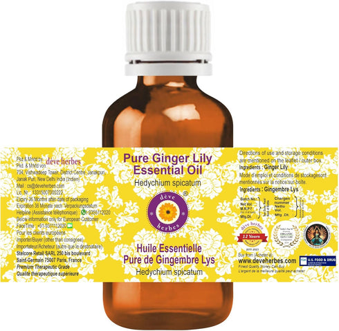 Deve Herbes Pure Ginger Lily Essential Oil 15ml (0.50 oz)