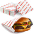 Retro Grease Proof Burger Wrappers - 50 Pk, BPA Free Cookout Supply, Large Insulated Hamburger Bags for BBQ