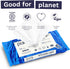 Pura Flushable Wipes 4 x 40 Toilet Wipes (160 Wipes), 100% Plastic Free Moist Toilet Tissue, Sensitive Skin