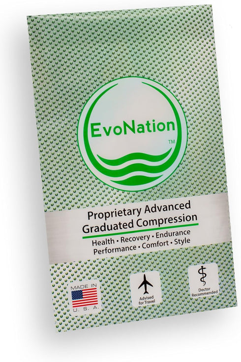 EvoNation Women’s Knee-High Compression Socks, 15-20 mmHg, Moderate Pressure, Nude, Small