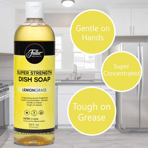 Fuller Brush Super Strength Liquid Dish Soap, Economical, Invigorating Fragrance, for Dishes, Glasses, Utensils