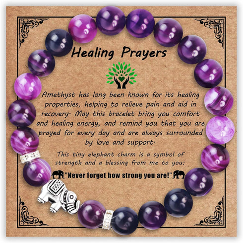 SmileBelle Get Well Gifts for Women After Surgery, Healing Bracelets as Inspirational