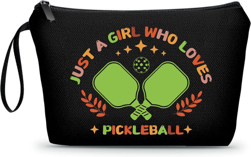 Pickleball Gifts for Teen Girls, Pickleball Accessories for Women, Cosmetic Travel Make Up Bag for Pickleball Lovers