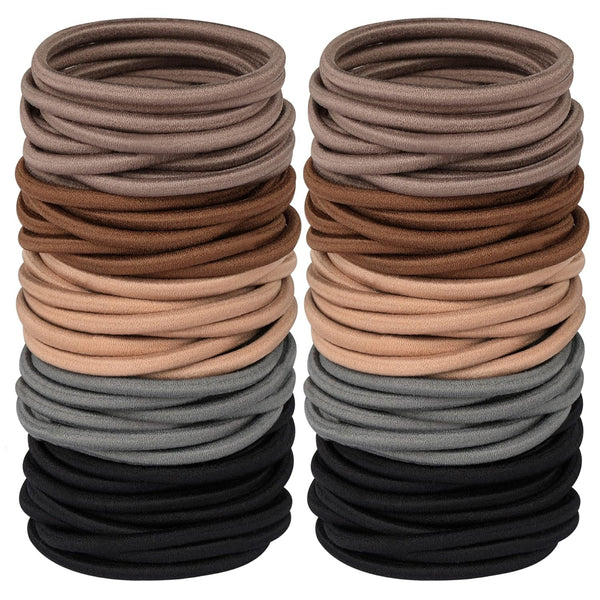 Multy-Colored Large Hair Ties for Thick Hair, 120 PCS No Damage Ponytail Holders for Women, Men, and Girls