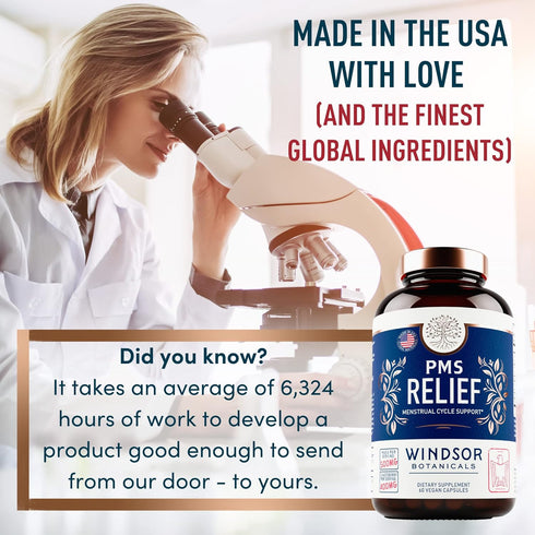 PMS Support Supplement for Women, Chasteberry, Maca Root, Ashwagandha - Period Relief and Mood Support