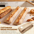 Yitexin 100 Packs Packaging (100Pcs) Paper Bread Bags with Clear Front Window, Reusable Baguette Bags for Homemade