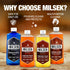 Milsek Furniture Polish Variety Pack: 4-Pk, 12 fl oz, Lemon Oil, Orange Oil, Stainless Steel & Leather Cleaner