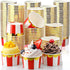 Willinglong 100 Pcs 9 oz Circus Carnival Party Cups Red Stripe Paper Ice