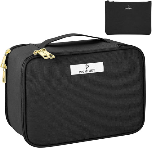 Pocmimut Makeup Bag and Jewelry Bag, Travel Makeup Case for Women 2 in 1 Waterproof Travel Make Up Bag and Jewelry Bag