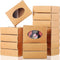 Spakon 30pcs Kraft Paper Soap Boxes for Homemade Gifts, 3.78 x 2.76 x 1.18 Inches with Window (Brown)