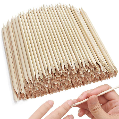 Orange Sticks for Nails, 200pcs Wooden Cuticle Pusher Sticks 4.5 inch for Manicure & Pedicure