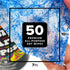 Paint & Art Wipes, Heavy Duty Cleaner for Epoxy Glue Stains, Latex, Acrylic on Plastic, Metal, Wood Surfaces (50 Pcs)