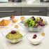 R-kay 6 Pack Square Plastic Serving Bowls - Clear Plastic bowls 8 oz - Small Plastic Bowls for Parties - Premium Clear Bowls For Weddings Catering And Birthday parties
