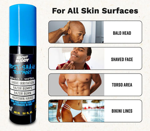 The Cut Buddy After Shave Spray for Men & Women | Helps Alleviate Ingrown Hairs & Discomfort | Citrus + Willow Bark Scent 3.4 Fl Oz