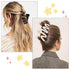 NOLITOY 8Pcs Hair Clips for Women, 4 Inch Large Jelly Wave Hair Claw Clips for Thick Hair