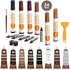 Katzco Furniture Repair Kit Wood Markers - Set of 34 - Markers and Wax Sticks with Sharpener for Stains, Scratches,